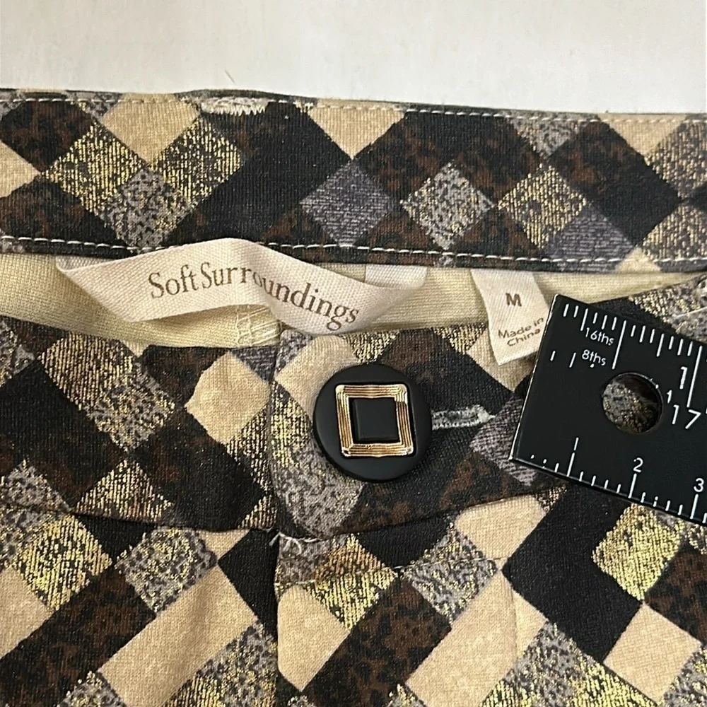 Soft Surroundings Women’s Geometric Square Print Pants Size Medium